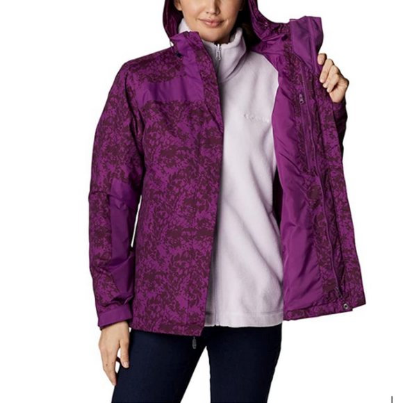 Columbia 3 in 1 Women's Purple Tunnel Falls™ Interchange Jacket - Picture 2 of 13